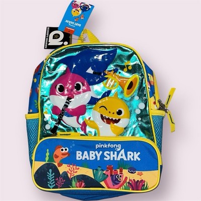 Nickelodeon Pink Fong Baby Shark Kids Backpack Blue for sale  display picture 2