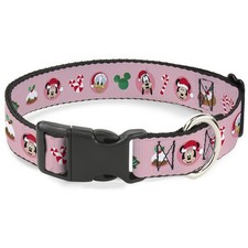 Disney Pet Collar, Dog Collar Plastic Buckle, Christmas Holiday Mick (US IMPORT)