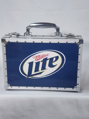 Miller Lite Collectible  - Metal - Dealers Poker Set Case Has some rust Pictures