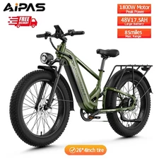 1800W 85 Mi Long Range eBike! 26" Fat Tire 48V 17.5Ah All-Terrain Mountain Bike