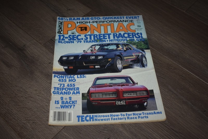 High-Performance Pontiac magazine Oct 1986 2+2 1968 Ram Air GTO Trans Am