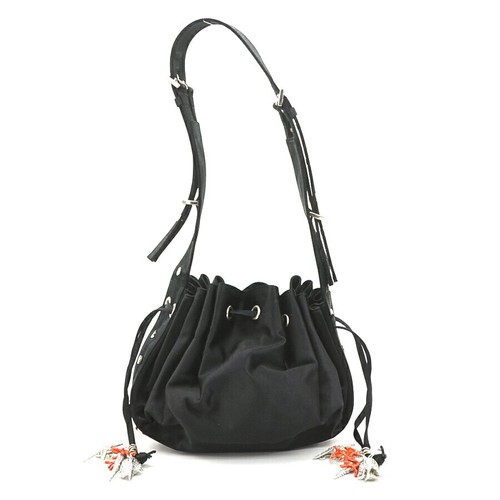 GIVENCHY Satin Black Shoulder Bag Womens Dust Bag