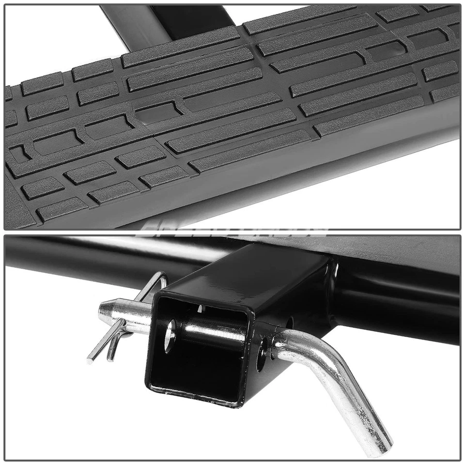 RECEPTOR 37" X 4" OVAL 2" REMOLQUE NEGRO REMOLQUE PUERTA TRASERA/ENGANCHE BARRA DE PASO TRASERO/PEDAL Foto 3 de 4