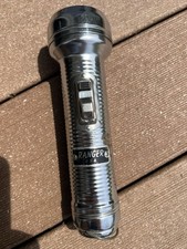 Ranger Flashlight Chrome MADE IN USA 7.5" Vintage