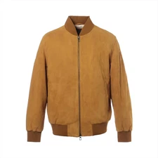 Loro Piana Leather Leather jacket M Men's Brown  FAM4591 Suede