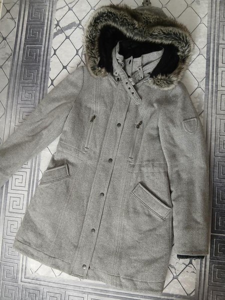 Women Cinque Coat Grey Cotton 36