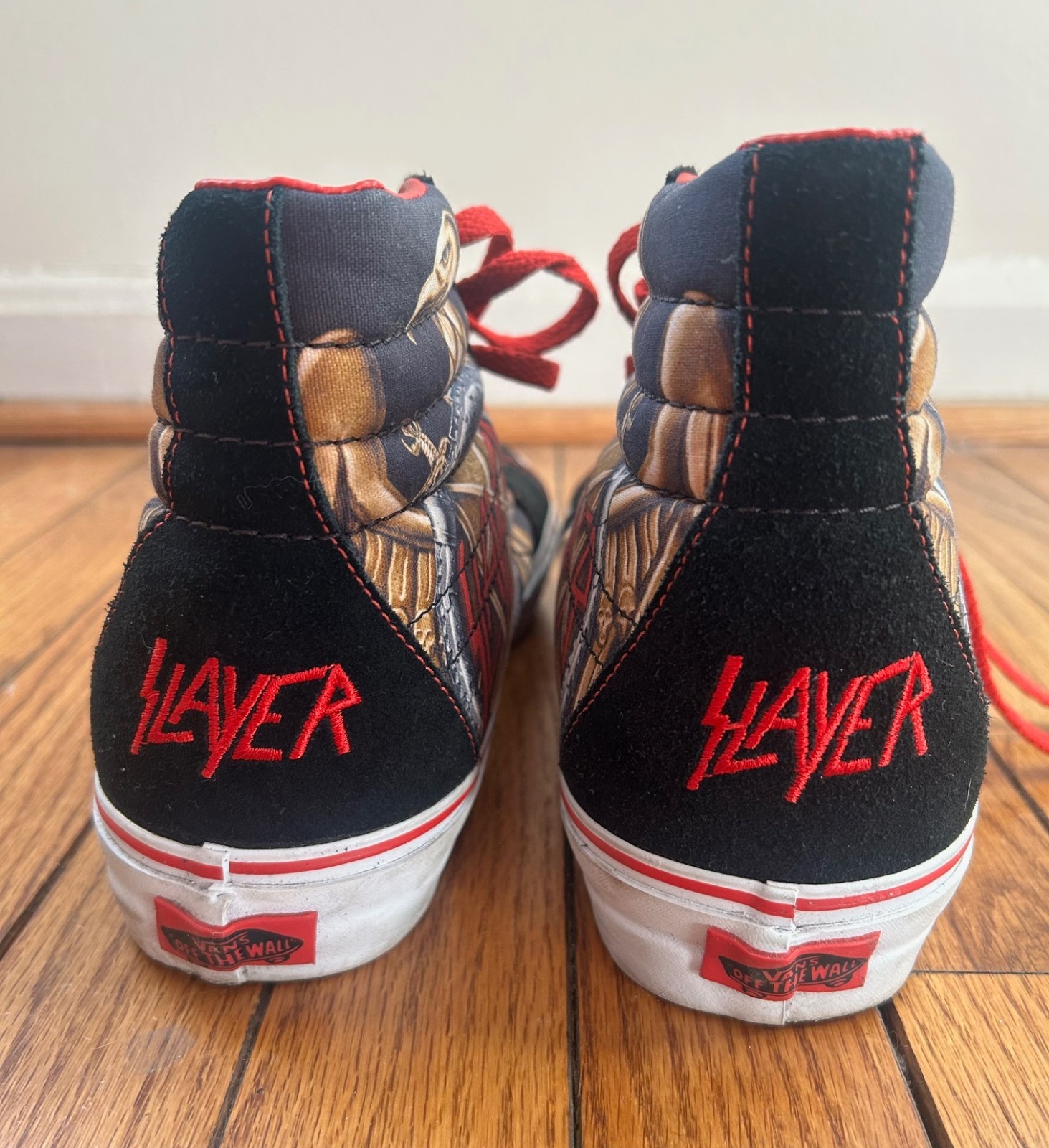 VANS x SLAYER SK8 HI TOPS, men's size 9/women's 10.5, RARE, reign in blood image 7
