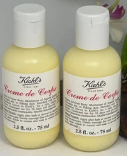 2x Kiehl's Creme de Corps Superb All Over Body Moisturizer - 2.5 oz - Sealed