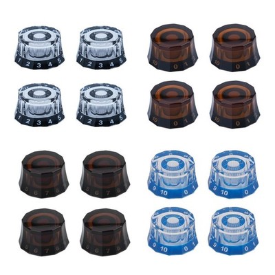 4 Stück Gitarrenknöpfe zur Lautstärkeregelung Acryl Universal