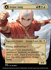 Avatar Aang / Aang, Master of Elements - High quality custom altered art card