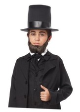 Child Honest Abe Beard One Size