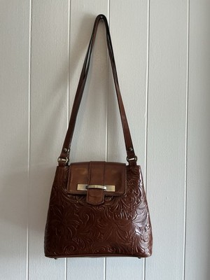 A Rare Beautiful Leather Patricia Nash Larone Shoulder Bag