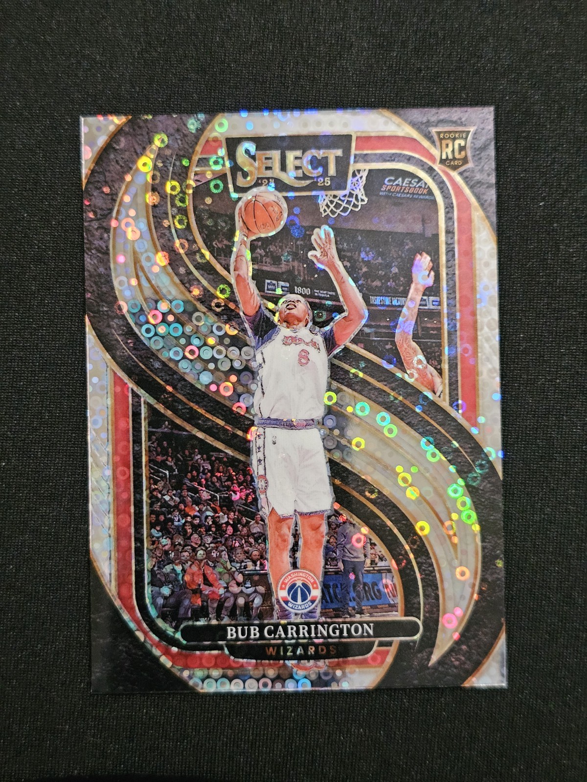 2024-25 Panini Select BUB CARRINGTON RC Premier Silver Disco #197 WIZARDS