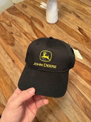John Deere Licensed Trademark Hat / Cap - Black & Yellow - Embroidered Brand New