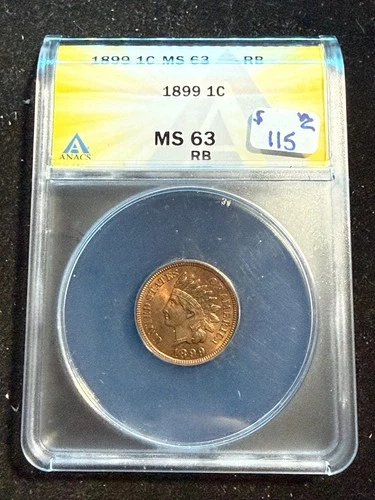 1900 INDIAN HEAD CENT ANACS VF 20 956