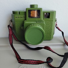 Holga 120CFN Toy Camera Film Camera, Green Black With Strap