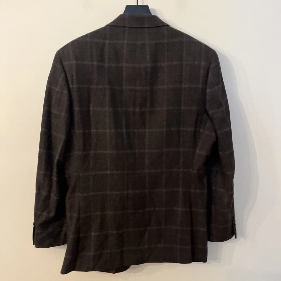 Abrigo deportivo Lauren Ralph Lauren para hombre 40R espiga ventana a cuadros 2 botones Foto 3 de 4