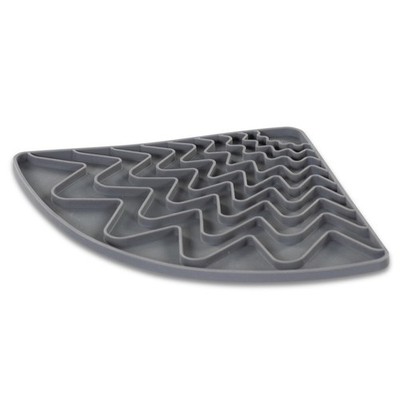 Messy Mutts 628043607996 Triangle Dog Licking Mat Grey
