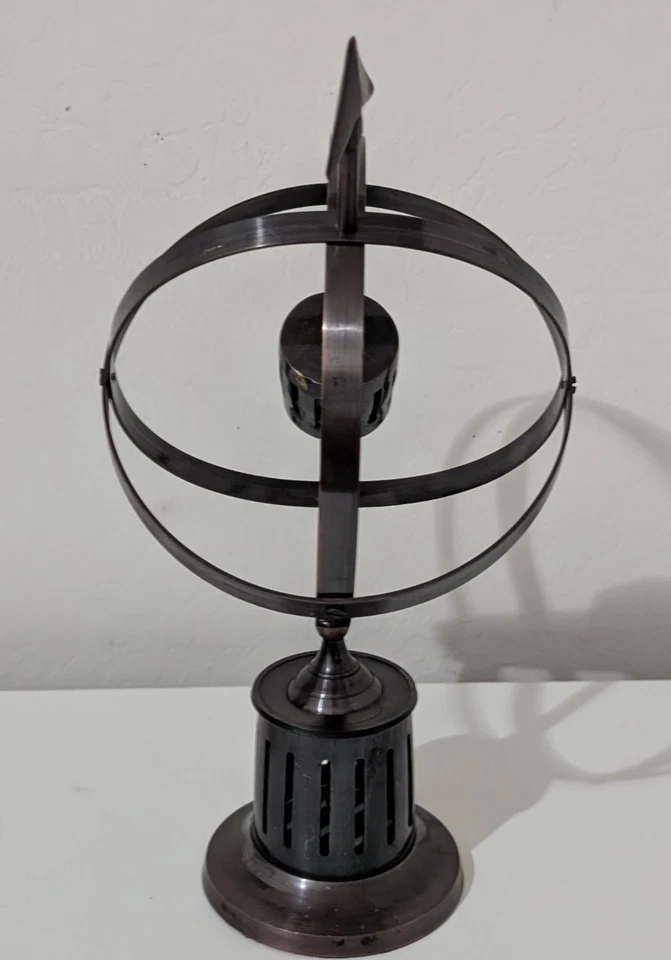 Réplica esfera armilar metal marrón oscuro 15x8 (A7) Foto 3 de 4