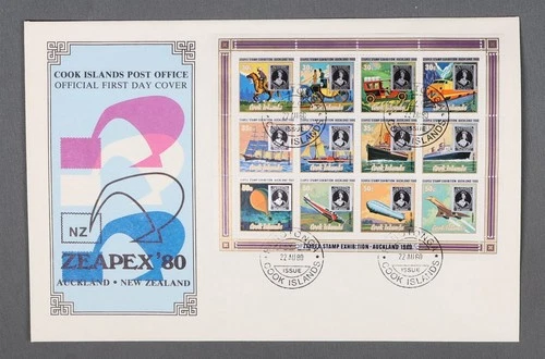 MayfairStamps Cook Islands FDC 1980 New Zealand Expo Auckland Souvenir Sheet Fir