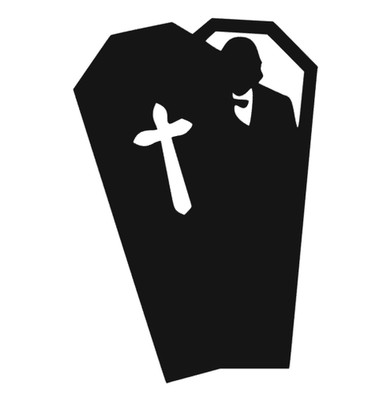Dracula im Sarg Vampir Halloween Aufkleber Auto Wand Fenster Möbel Dekoration