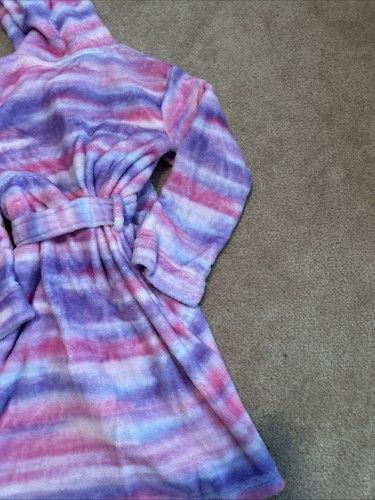 Girls Cuddl Duds Pink/Purple Hooded Robe Size M (7-8) NWT - Picture 9 of 11