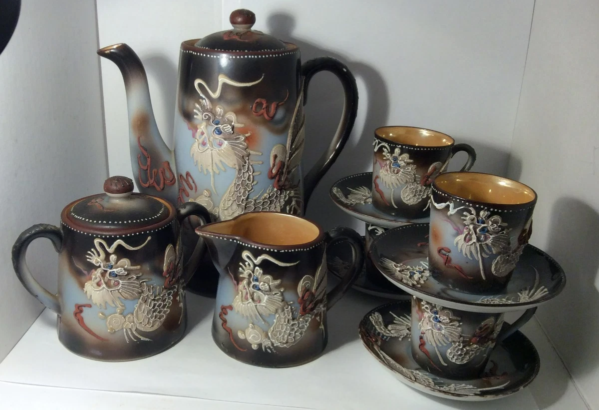 Dragon Tea Set In Collectible Japanese Teapots & Tea Sets (1900