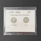 2026 Emerging Liberty 250 Years Dime • Dual‑Date P & D Set • Uncirculated