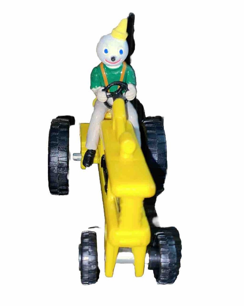 VTG Jack in the Box Tractor 3” Toy Vehicle Car Yellow 1998 Kids