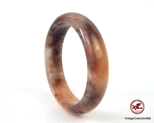 Brazalete Jade Seda Rosa y Marrón Talla 63.6mm - 2.5", Jade Rosa Natural y Marrón - Imagen 6 de 11