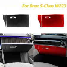 For Mercedes-Benz S-Class W223 2021-2024 Co-pilot Storage Box Panel Carbon Fiber