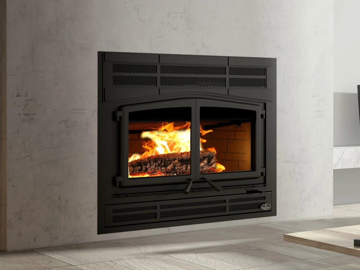 Osburn Horizon Wood Burning ZC Fireplace With Blower High Efficiency Heater  | eBay