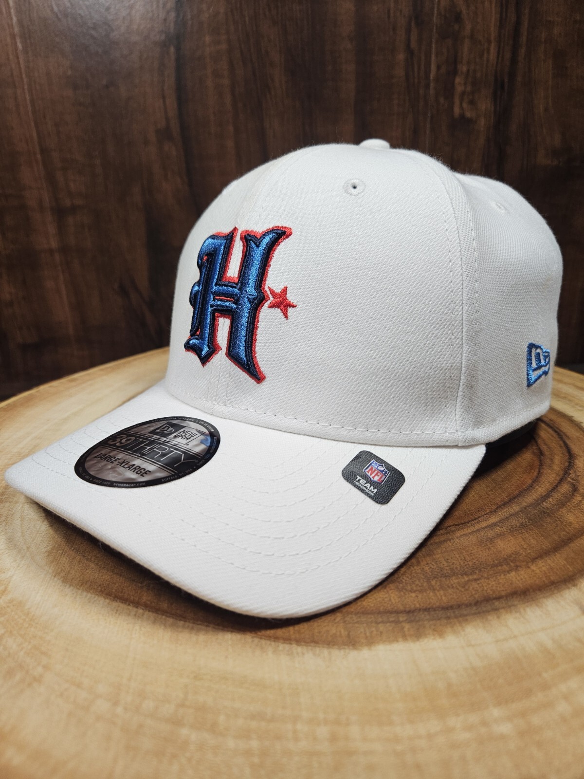 Houston Texans New Era 39Thirty Stretch Fit NFL Cap L/XL H-Town Football