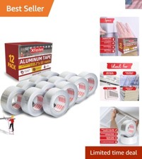2 Inch x 55 Yards 12-Pack 1980 Feet 3.6mil Aluminum Tape for Ductwork Heavy D...