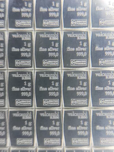 1 gram Silver Bar - Valcambi - Pure 99.9% Silver