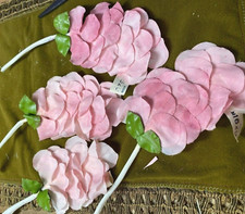 vintage 1940s millinery flower petals silk pad 1 pc made in Germany pink