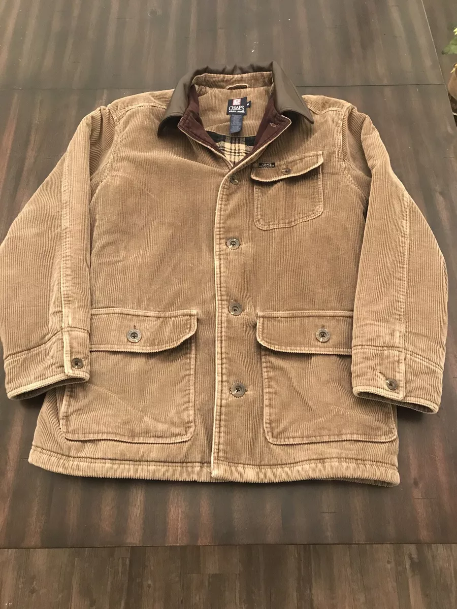 CHAPS Polo Ralph Lauren Corduroy Cotton Insulated Winter Jacket Mens Medium