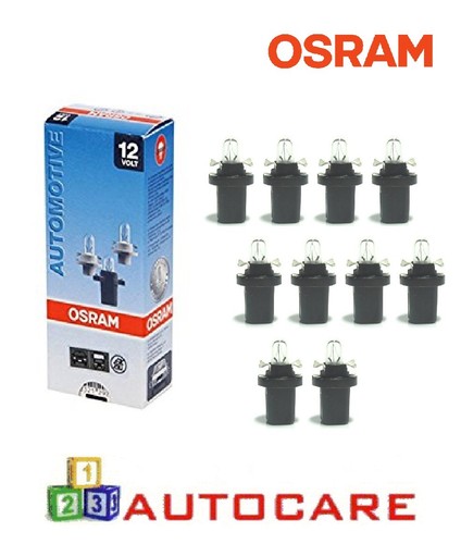 10 Lâmpada Painel 12v 1,2w Base Preta B8.5d 2721mf Carro | Frete Grátis