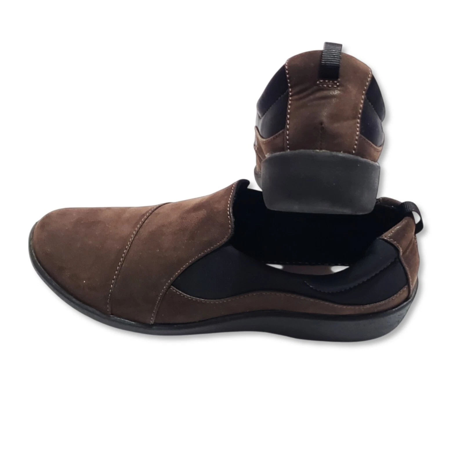 Mocassini Clarks Cloudsteppers slip on donna taglia 8W marrone scuro scarpe comode