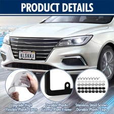 American-Style Universal License Plate Cover & Frame Durable Rust-Resistant