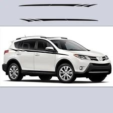 Waistline Stickers Vinyl Decal Car Body Side Stripe Stickers Kit 2 Pcs