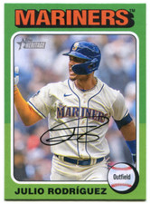 2024 Topps Heritage Mini Julio Rodriguez Throwback Uniform Variation SP Mariners