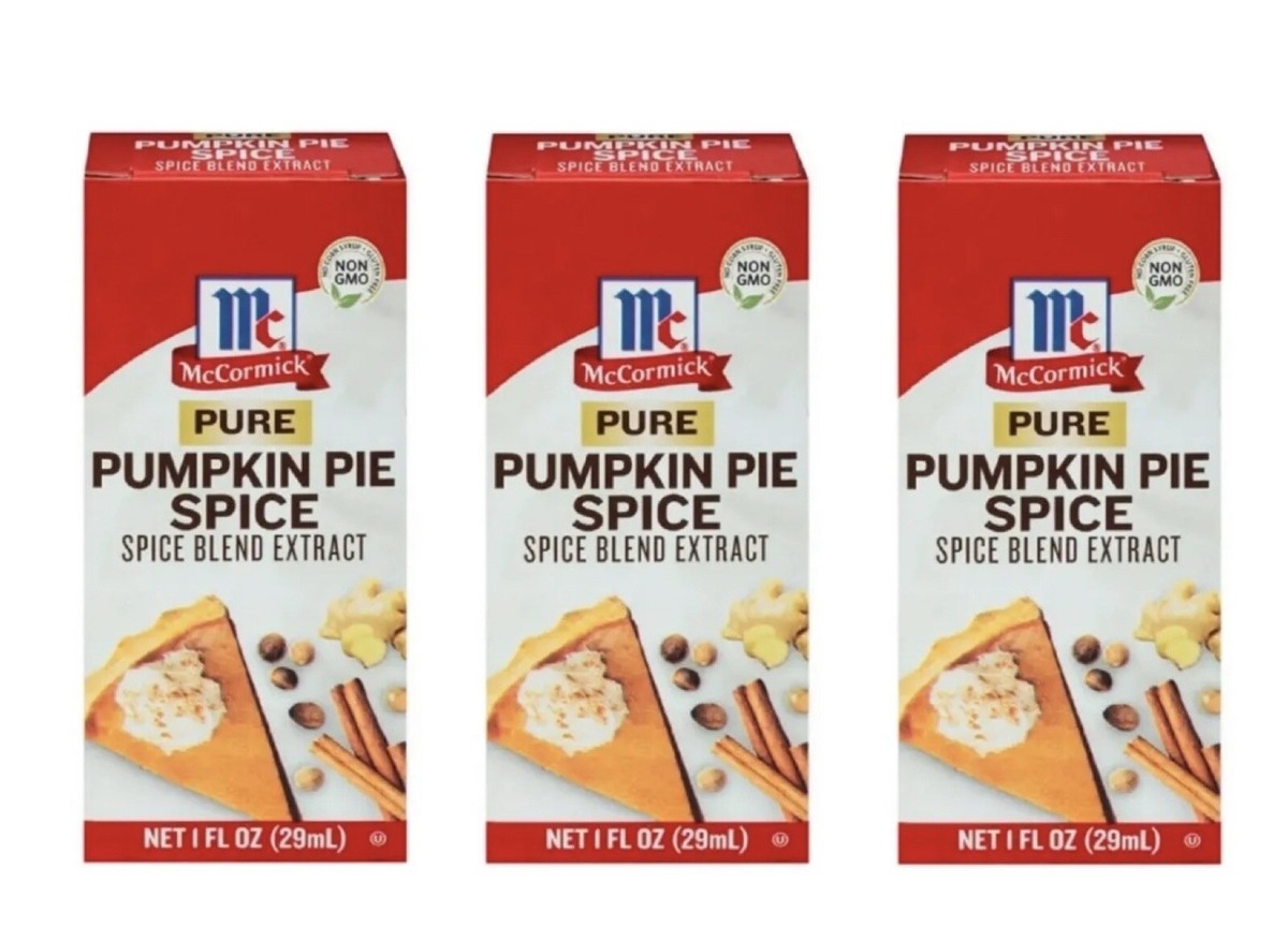 Lot Of 3! McCormick Pure Pumpkin Pie Spice Blend Extract 1oz Ea Exp:  03/21/26