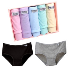 3,5,7 Pack Womens Briefs Lady Underwear Cotton Panties Assorted Colors Prints620