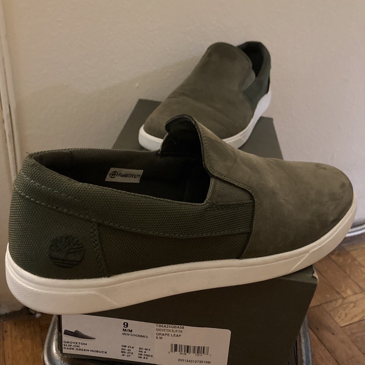 Timberland Water Shoe Slip On Gray Nubuck Leather Outdoor Size 10M Timberland Boat Shoe Gray Casual Shoes for Men for sale | eBay main image 4