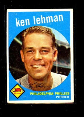 1959 TOPPS #31 KEN LEHMAN PHILLIES VGEX E06567