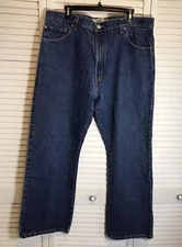 Levi's 517 Slim Fit Bootcut Jeans Men's 40X30 Boot Cut Leg Dark Wash Denim Blue