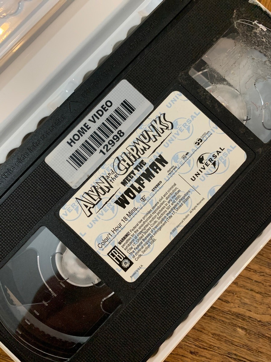 Alvin And The Chipmunks Meet The Wolfman VHS-Rare Vintage-SHIPS N