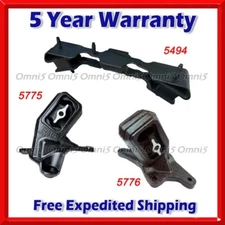 N494 Fits 2007-2011 Jeep Wrangler 3.8L AUTO/MANUAL Motor & Trans Mount Set 3pc