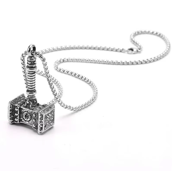 Thors Hammer Halskette – MjöLnir AnhäNger – Wikinger Schmuck – Edelstahl-image